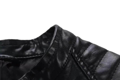 Ladies Fall and Winter Slim fit Leather Jacket  Biker Jacket Women - www.Shopthatapp.com