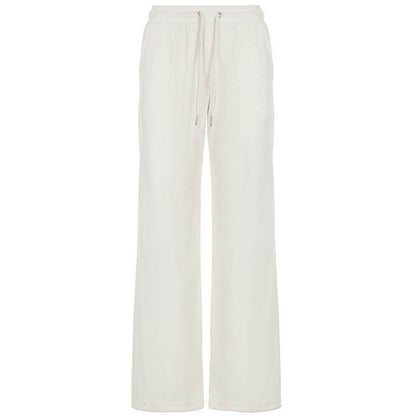 Pure Color Minimal Versatile Sports Style Low Waist Lace-up Draping Mop Straight-leg Trousers - www.Shopthatapp.com