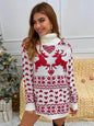 Winter Wool Mini Jumper dress Christmas Turtleneck Sweater Dress - www.Shopthatapp.com