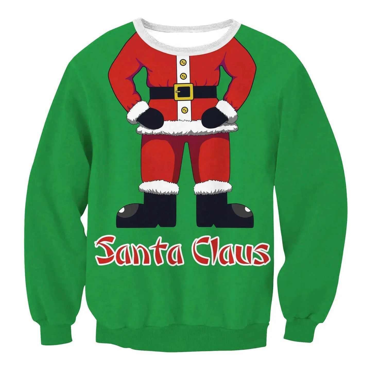 Autumn Winter Fashion Ugly Christmas Sweater Santa Elf Funny Pullover Womens Mens Print Sweaters Tops Clothing - www.Shopthatapp.com