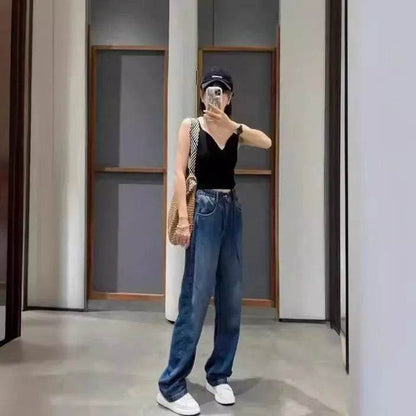 High Waist Elastic Baggy Jeans Pant For Women - www.Shopthatapp.com