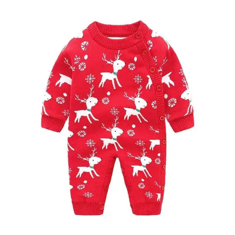 Newborn Baby Clothes Baby Crawling Clothes Thickening Out Baby Harness Christmas Baby Romper Baby Cotton Sleepwear - www.Shopthatapp.com