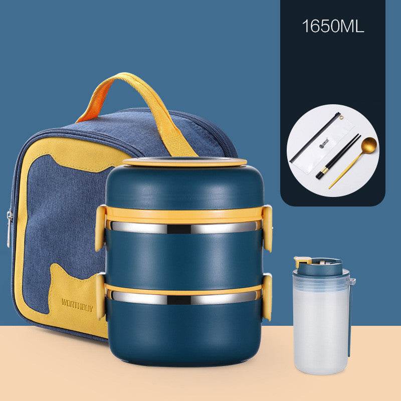 304 Stainless Steel Multi-layer Thermal insulated lunch container - www.Shopthatapp.com