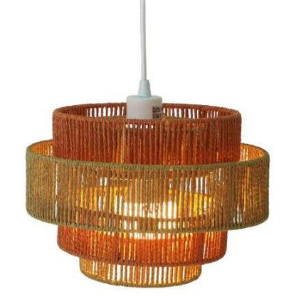 Dorset Pendant Lamp - White And Natural Terracotta - www.Shopthatapp.com