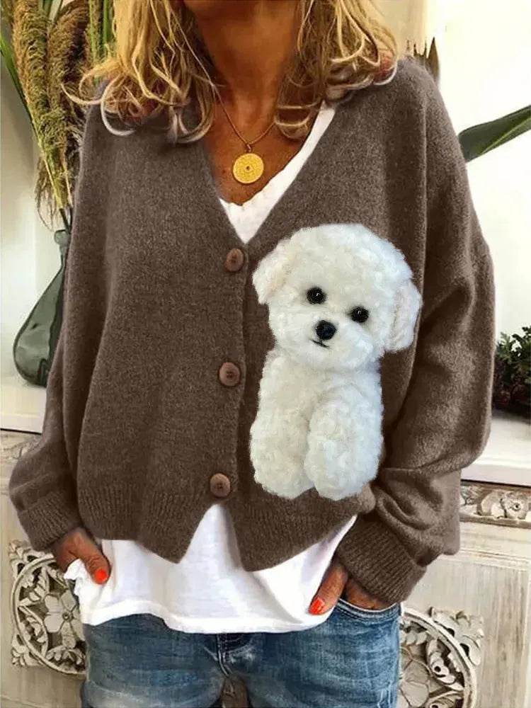 Christmas Abstract Printing Casual Cloak Coat Cardigan Sweater - www.Shopthatapp.com