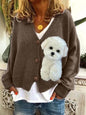 Christmas Abstract Printing Casual Cloak Coat Cardigan Sweater - www.Shopthatapp.com