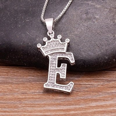 Letter Pendant with Chain - Silver