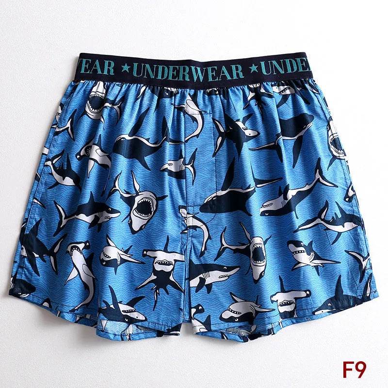 Cartoon Printed Cotton Men's Underwear Loose Boxer Short Breathable - www.Shopthatapp.com