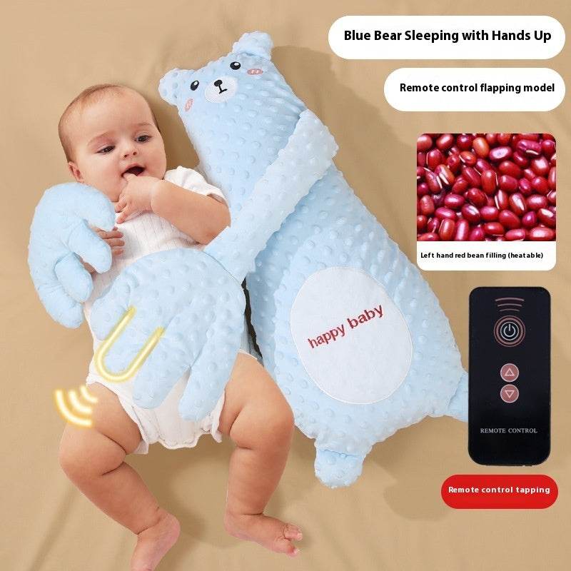 Infant Exhaust Pillow Hand Remote Controlled Soothing For Baby Sleep Cartoon Plush Toddler Comforting Hand - www.Shopthatapp.com