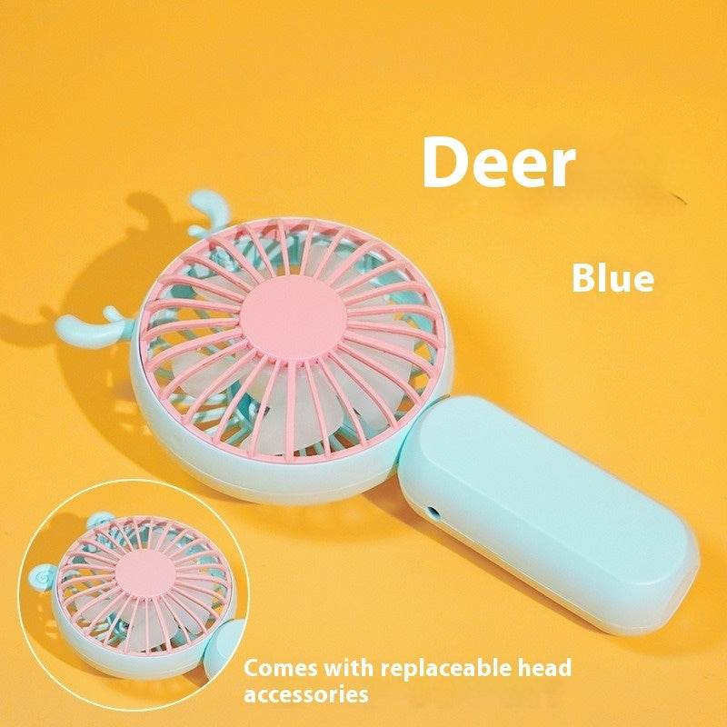 Small Handheld Fan Desktop Cartoon Mini Electric Usb Student Portable Gift - www.Shopthatapp.com