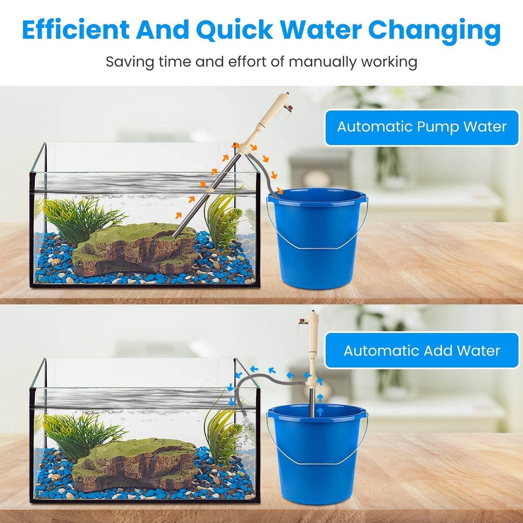 Powerful Electric Aquarium Vacuum Gravel Cleaner - www.Shopthatapp.com