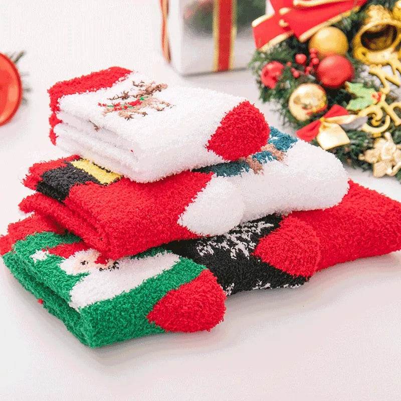 Winter Christmas Stockings Women's Thickened Bow Long Tube Fleece-lined - www.Shopthatapp.com