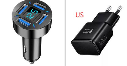Four-port Car Charger 4USB Car Charger - www.Shopthatapp.com