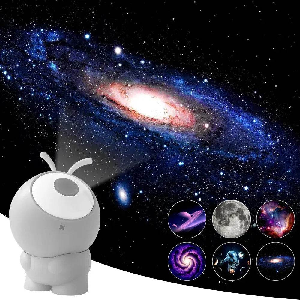 6in1 Night Light Rotating Galaxy Starry Bedroom Projector Decor Lamp - www.Shopthatapp.com