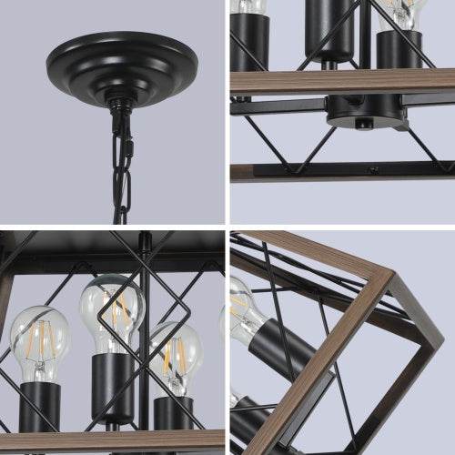 Farmhouse Chandelier 4 Lights Vintage Antique Chandelier Lamps -no Bulb - www.Shopthatapp.com