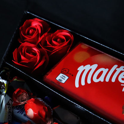 Celebrations Signature Chocolate Bouquet With Red Roses-Food and beverage-www.Shopthatapp.com-HamperWell