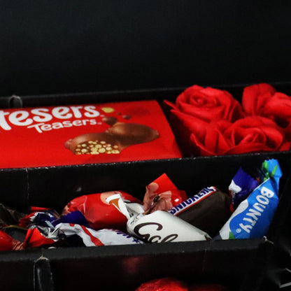 Celebrations Signature Chocolate Bouquet With Red Roses-Food and beverage-www.Shopthatapp.com-HamperWell