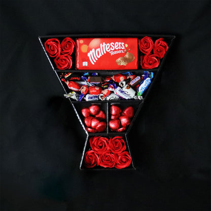 Celebrations Signature Chocolate Bouquet With Red Roses-Food and beverage-www.Shopthatapp.com-HamperWell