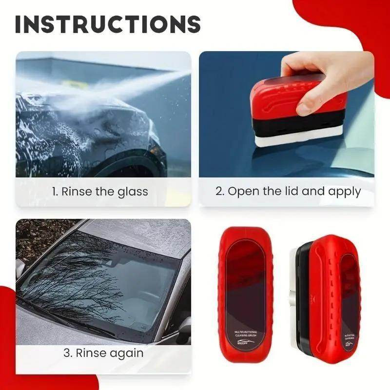 Car Glass Oil Film Cleaning Brush Quick Decontamination And Anti-fog General Automobile Motorcycle