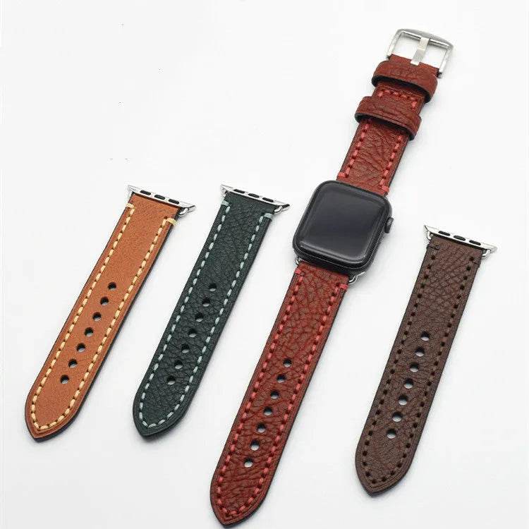 Casual Simple Top Layer Cow Leather Watch Strap - www.Shopthatapp.com