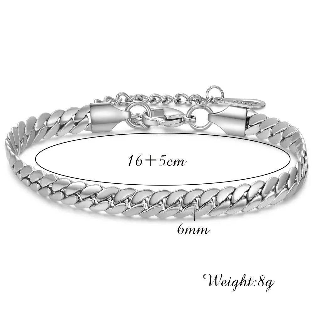 Fashion All-matching Cuban Link Chain Bracelet - www.Shopthatapp.com