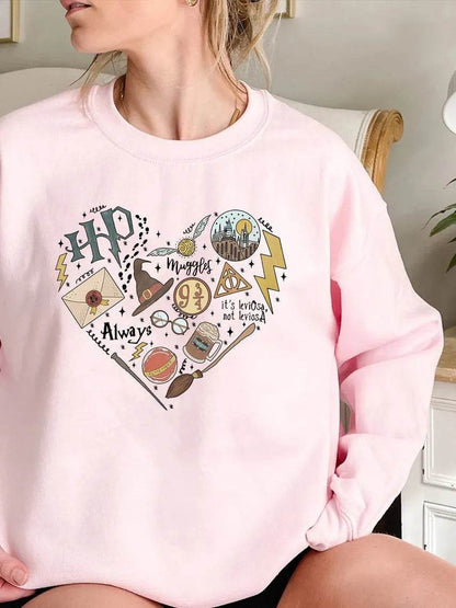 Digital Printing Sweater Hipster Round Neck Pullover Long Sleeve Sweater Women - www.Shopthatapp.com