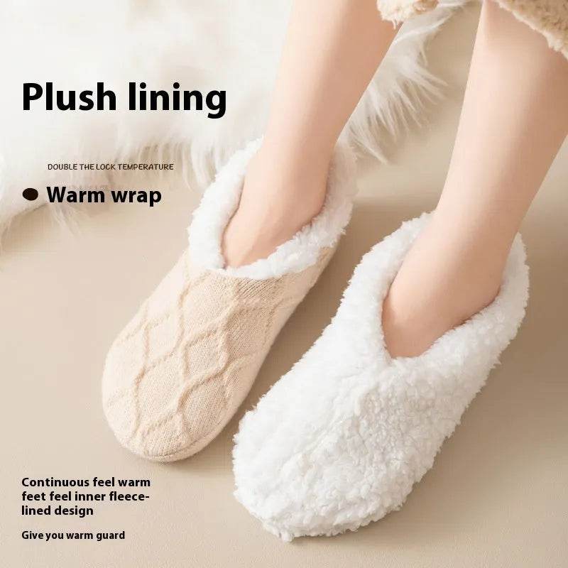 Winter Warm Short Cotton Slipper Socks Unisex Thicken Thermal Plush Home Floor Sock Soft Non-slip Grip Fuzzy Floor Fluffy Socks - www.Shopthatapp.com