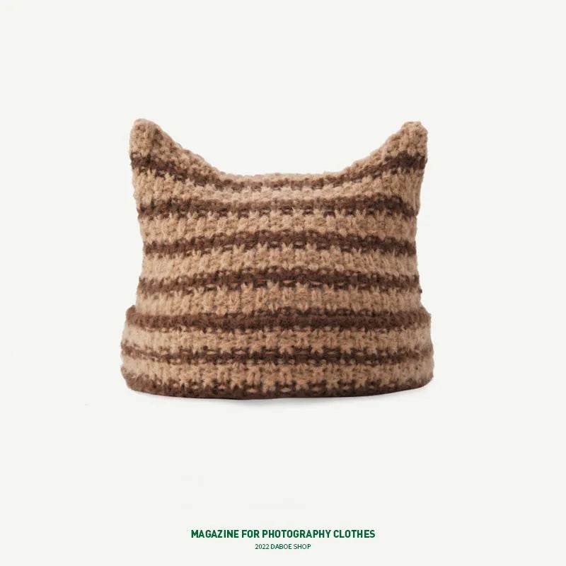 Breathable Windproof Cute Thermal Head Cover Woolen Cap beanies - www.Shopthatapp.com