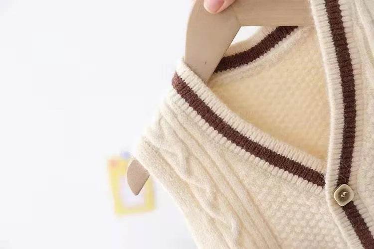 Children Knitted Chunky Sweater Outwear Vest kids - www.Shopthatapp.com