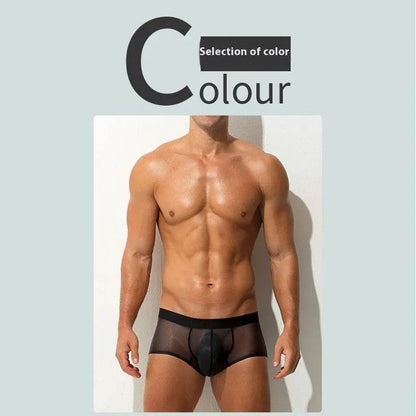 Underwear Men's Boxers Brief Ultra-thin Transparent Ice Silk Low Waist - www.Shopthatapp.com