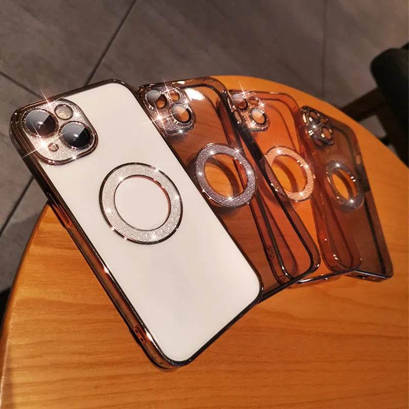 Electroplated TPU Transparent Apple Mobile phone Case - www.Shopthatapp.com