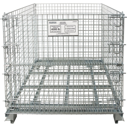 Collapsible Wire Container, 40" W x 48" D x 42" H, 4000 lbs. Capacity - www.Shopthatapp.com