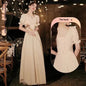 Champagne Wedding Bridesmaid Long Summer Dress - www.Shopthatapp.com