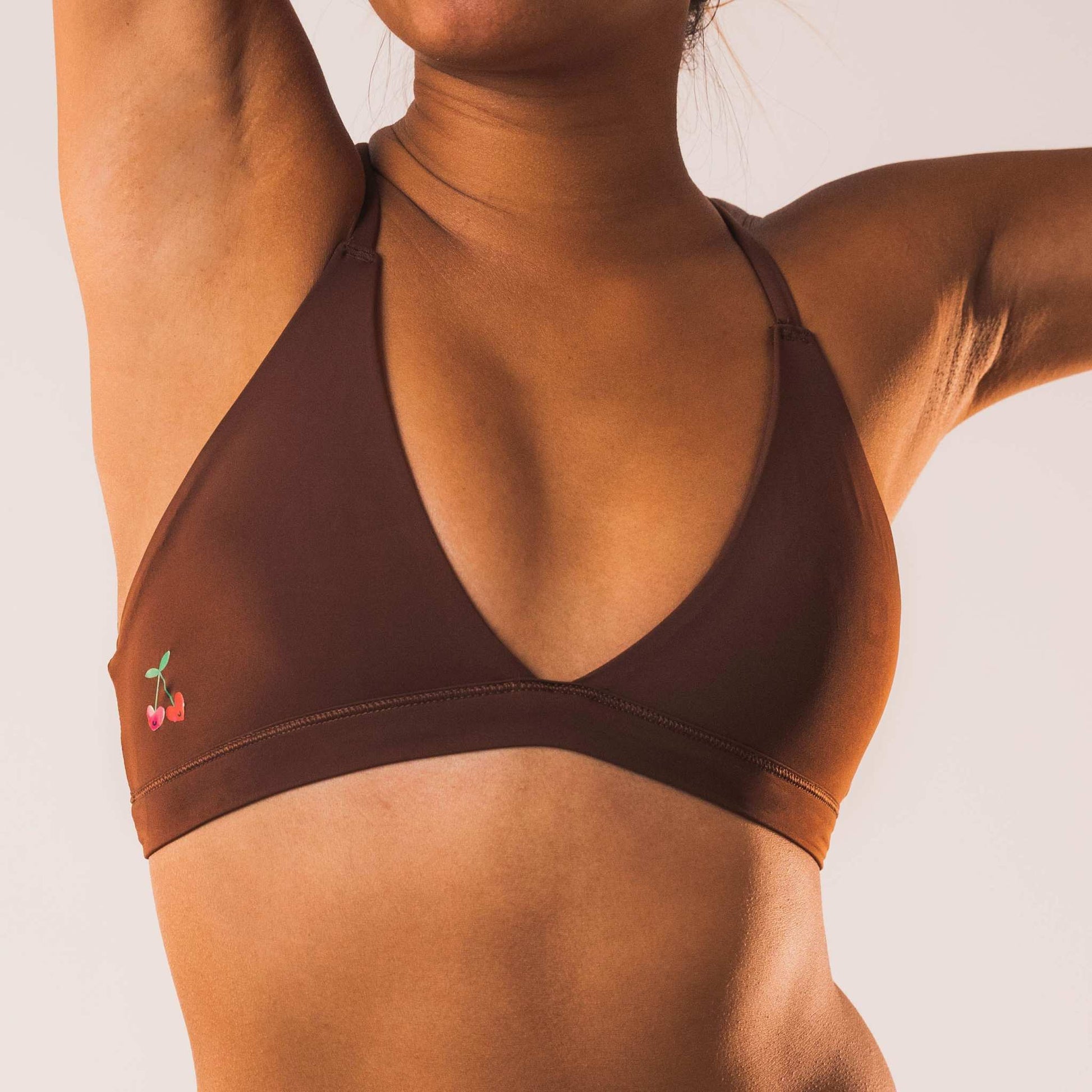 Cheeky Cherry Ultra Smooth Triangle Bralette Swimwear - www.Shopthatapp.com