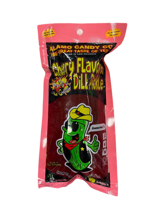 Cherry Flavored Dill Pickle By Alamo Candy - www.Shopthatapp.com
