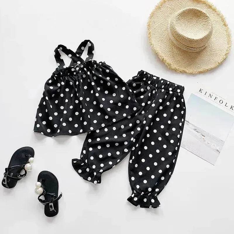 Chiffon vest trousers children's clothing summer new Baby Girl Cloth set - www.Shopthatapp.com