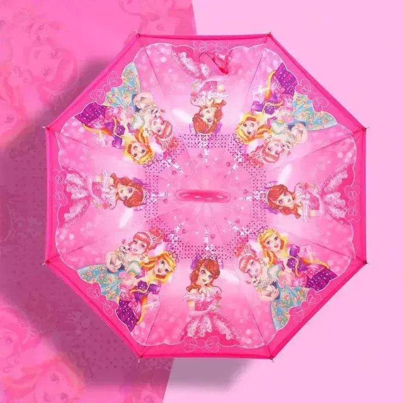Children's Colorful Handle Reverse Umbrella Set Baby Cartoon Umbrella - www.Shopthatapp.com