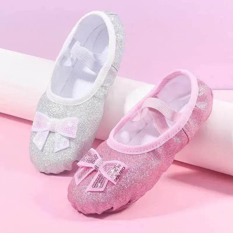 Children's Dance Soft Bottom Training Shoes Kids Ballet Shoes - www.Shopthatapp.com