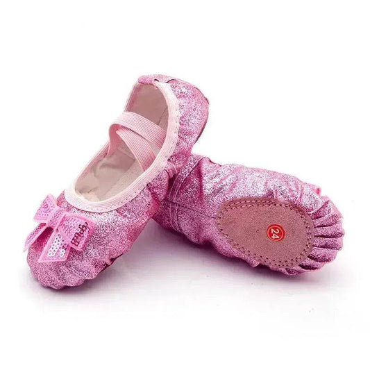 Children's Dance Soft Bottom Training Shoes Kids Ballet Shoes - www.Shopthatapp.com
