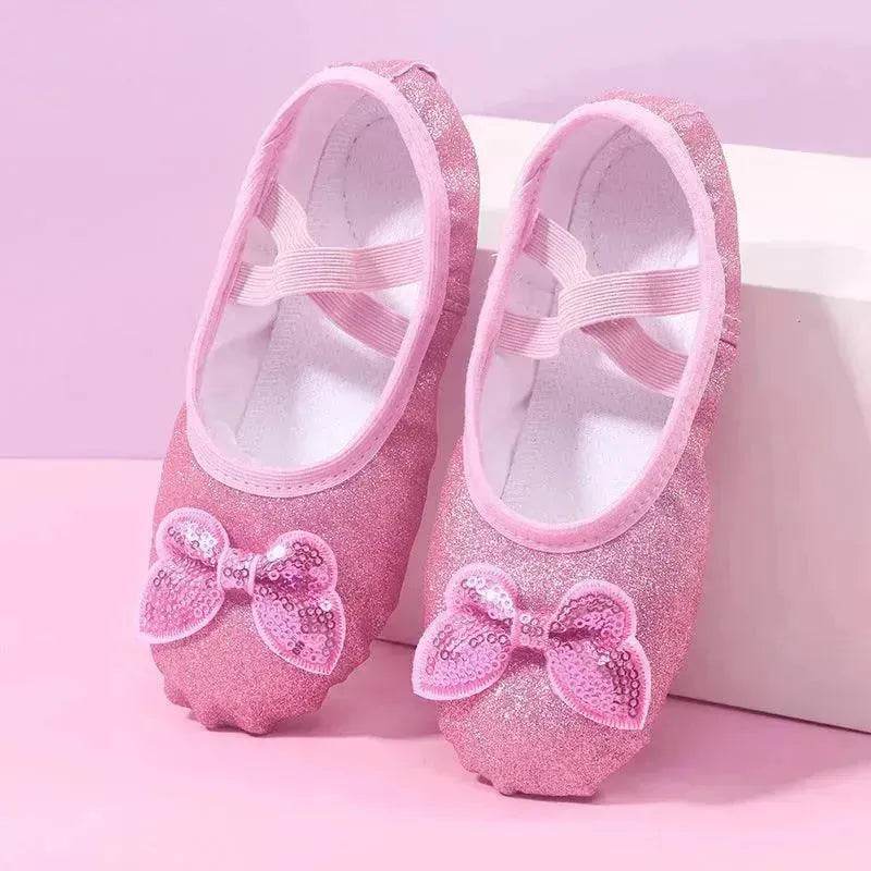 Children's Dance Soft Bottom Training Shoes Kids Ballet Shoes - www.Shopthatapp.com
