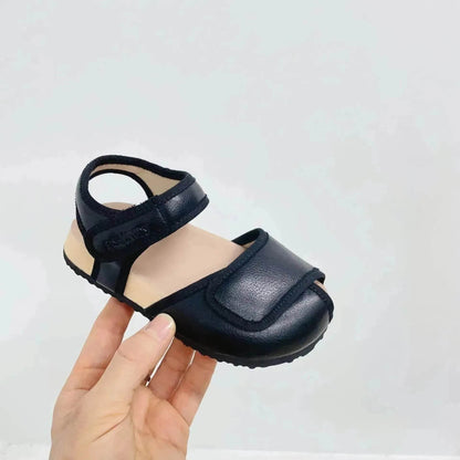 Children's Solid Color Leather Peep Toe Sandals Lightweight Pump Beach Shoes - www.Shopthatapp.com