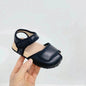 Children's Solid Color Leather Peep Toe Sandals Lightweight Pump Beach Shoes - www.Shopthatapp.com