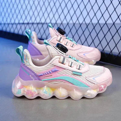 Children's Sports Rotating Buckle Single Mesh Shoes - www.Shopthatapp.com