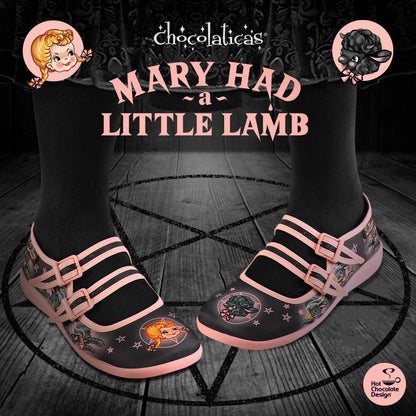 Chocolaticas® MARY HAD A LITTLE LAMB Women's Mary Jane Flat - www.Shopthatapp.com