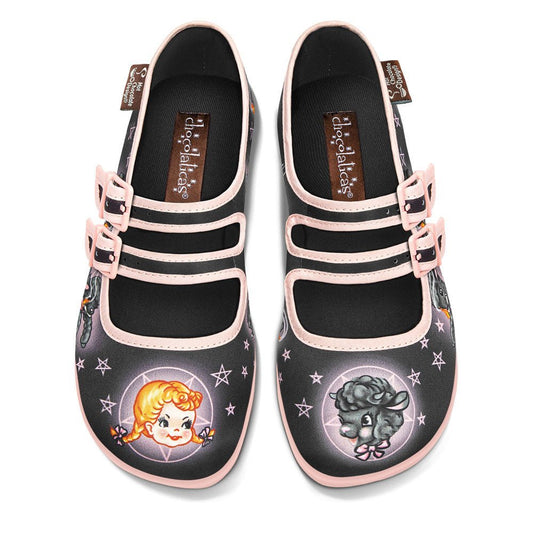 Chocolaticas® MARY HAD A LITTLE LAMB Women's Mary Jane Flat - www.Shopthatapp.com