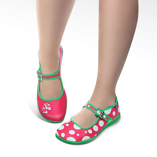 Chocolaticas® MOOSH RED  Women's Mary Jane Flat - www.Shopthatapp.com