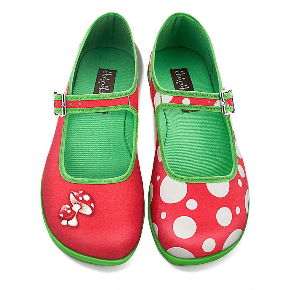 Chocolaticas® MOOSH RED  Women's Mary Jane Flat - www.Shopthatapp.com