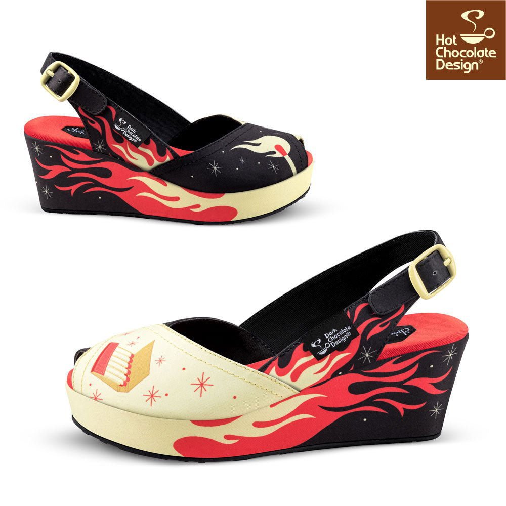 Chocolaticas® SHE IS ON FIRE Women's Sandal - www.Shopthatapp.com