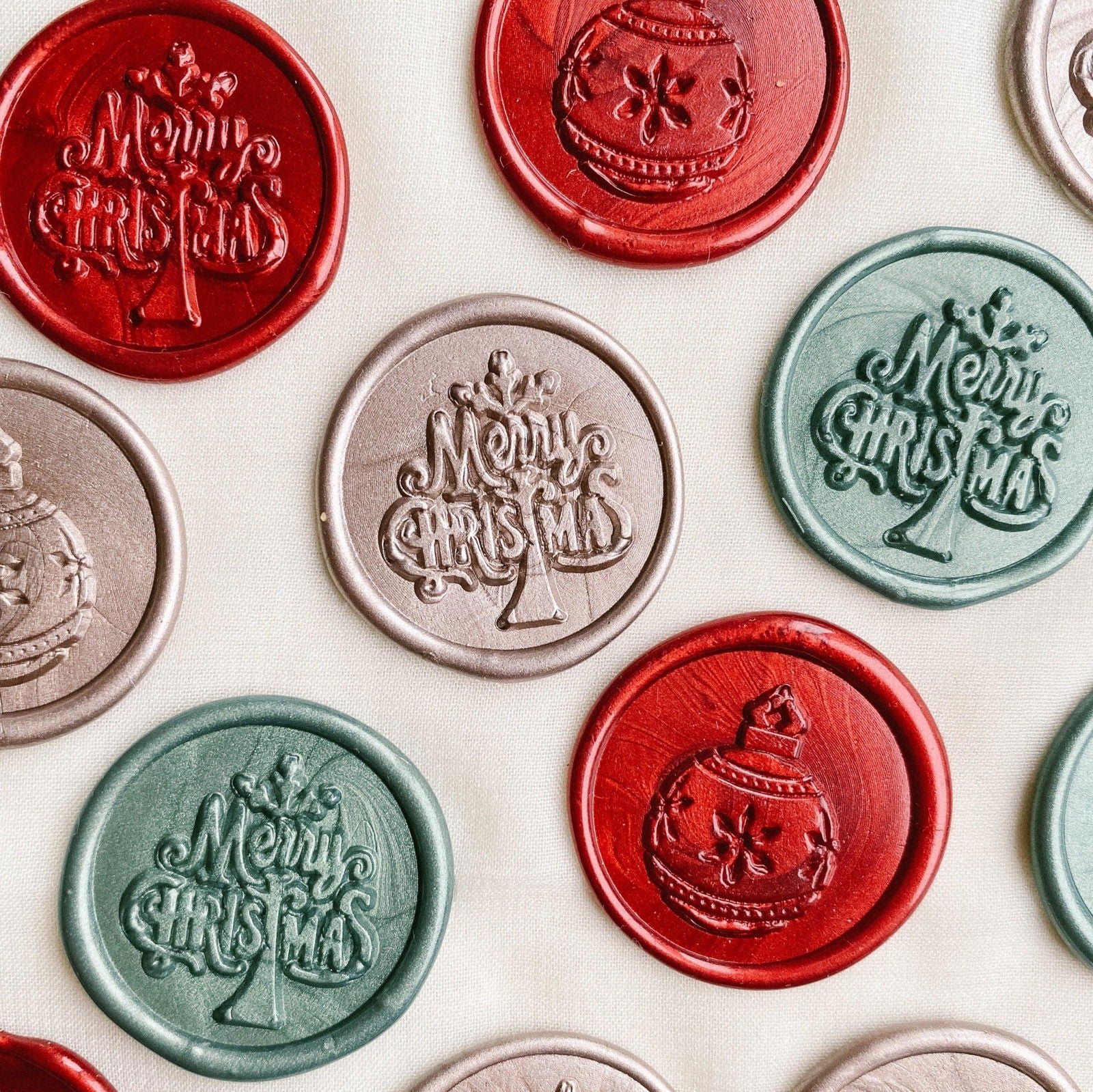 Christmas wax seals - Set of 9 - www.Shopthatapp.com
