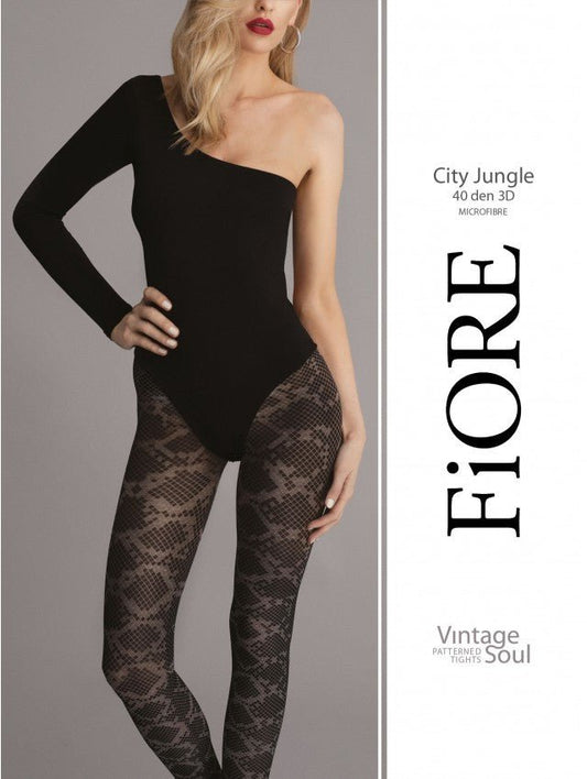 Fiore City Jungle 40 Den – Animal Print Fashion Tights kit - www.Shopthatapp.com